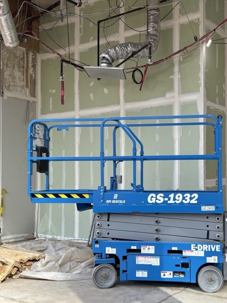 Blue aerial lifter
